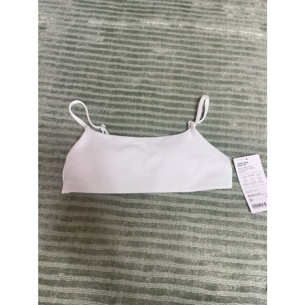 NWT Athleta Scoop Pique Bikini Top